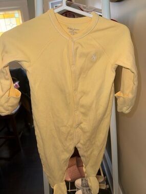 Ralph Lauren Pale Yellow Baby Footed One-Piece